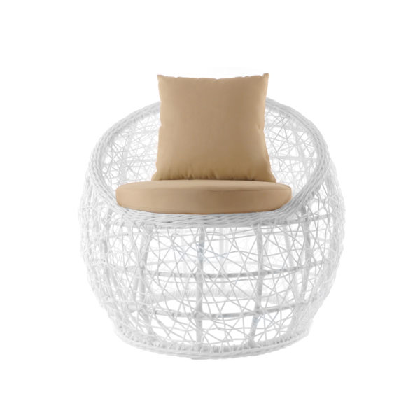 Sitzgruppe Sassari white/ Sitzkissen milk coffee – Bild 2
