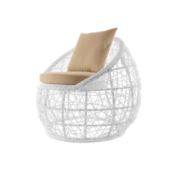 Sitzgruppe Sassari white/ Sitzkissen milk coffee – Bild 4