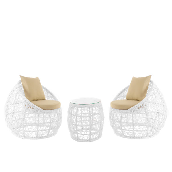 Sassari weiß, Kissen beige