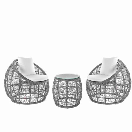 Sassari lightgrey Kissen weiß