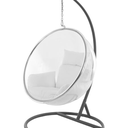 Hängesessel BUBBLE durchsichtig/grau/Nest weiß