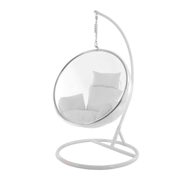 Hängesessel BUBBLE durchsichtig/weiß/Nest weiß