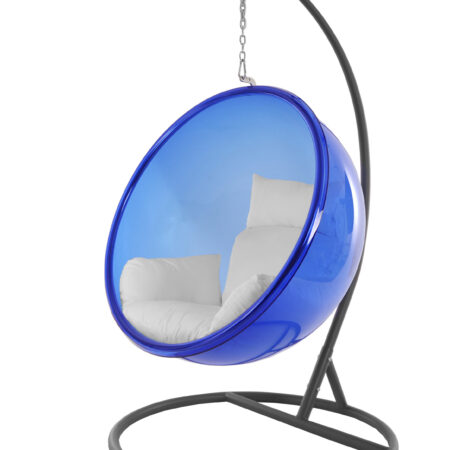 Hängesessel BUBBLE blau/grau/Nest weiß