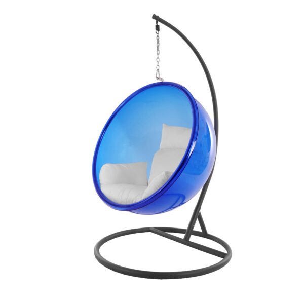 Hängesessel BUBBLE blau/grau/Nest weiß