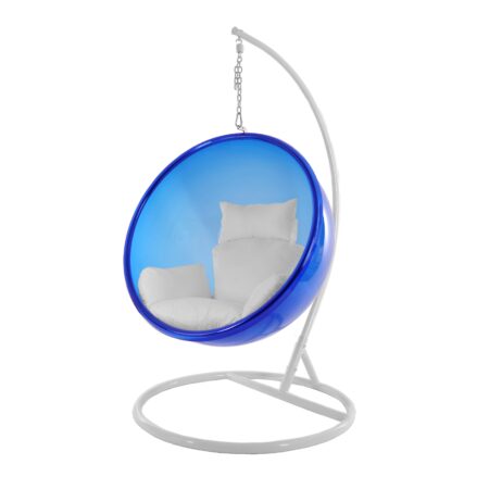Hängesessel BUBBLE blau/weiß/Nest weiß