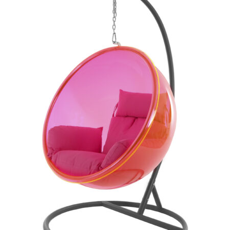 Hängesessel BUBBLE pink/grau/Nest pink