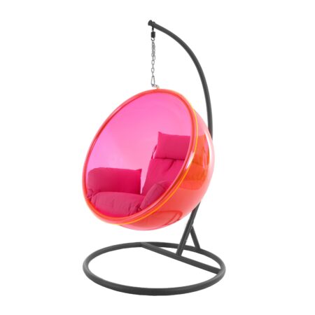 Hängesessel BUBBLE pink/grau/Nest pink