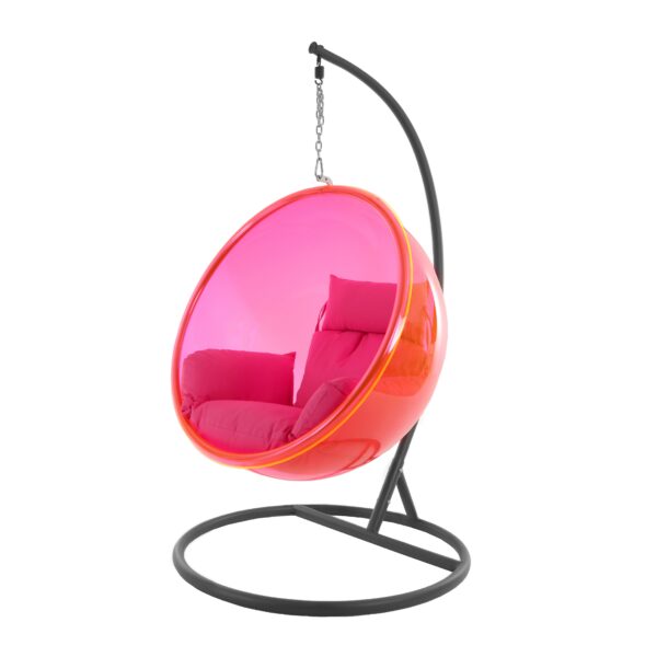 Hängesessel BUBBLE pink/grau/Nest pink