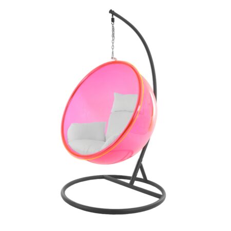 Hängesessel BUBBLE pink/grau/Nest weiß