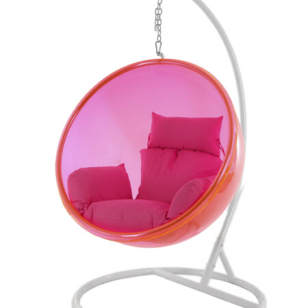 Hängesessel BUBBLE pink/weiß/Nest pink