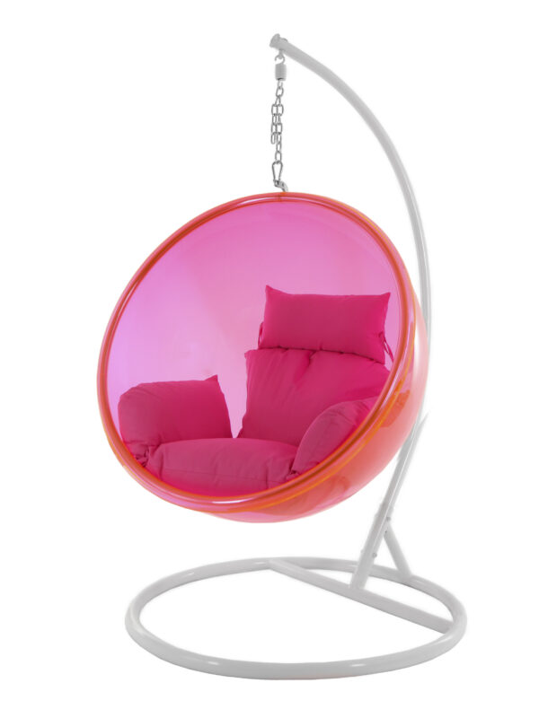 Hängesessel BUBBLE pink/weiß/Nest pink