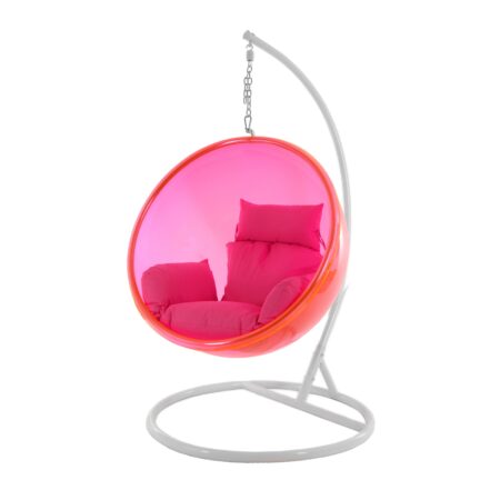 Hängesessel BUBBLE pink/weiß/Nest pink
