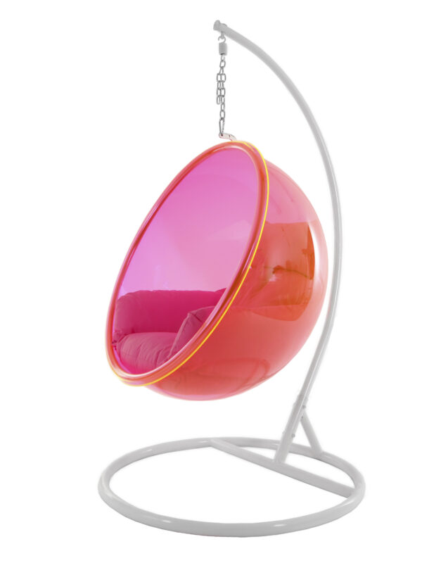 Hängesessel BUBBLE pink/weiß/Nest pink – Bild 3