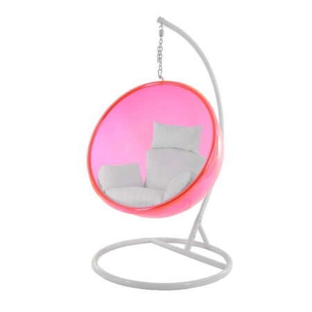 Hängesessel BUBBLE pink/weiß/Nest weiß