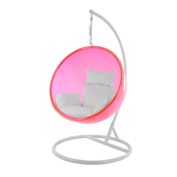 Hängesessel BUBBLE pink/weiß/Nest weiß