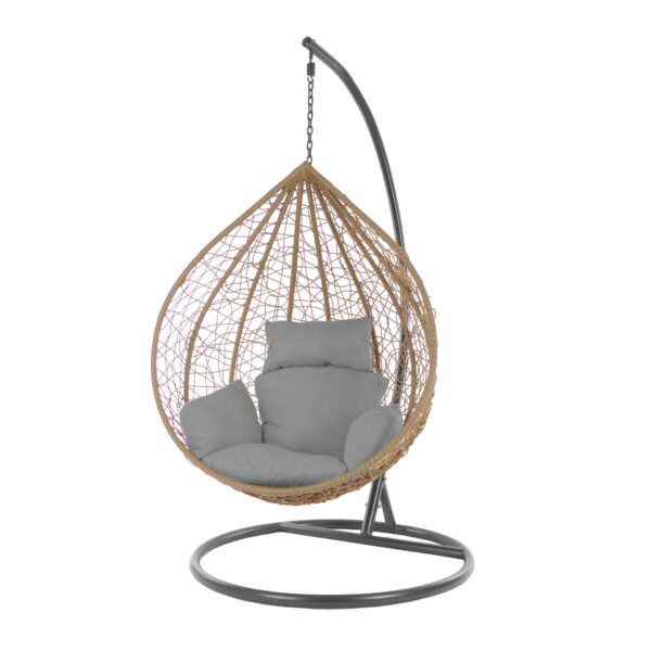 Hängesessel MANACOR Hazelnut/grau/Nest grau