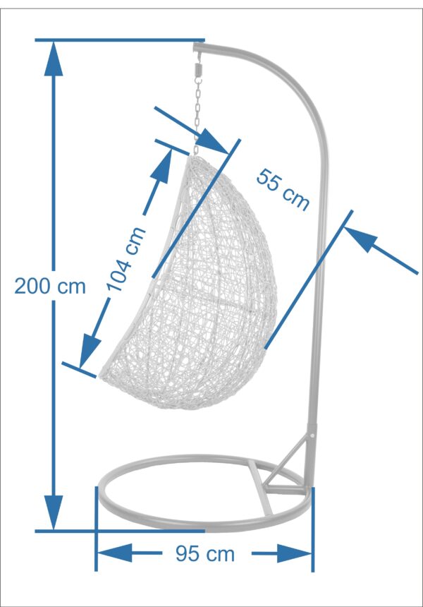 Hängesessel CAPDEPERA Grau/Nest Grau – Bild 3